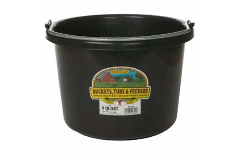 8Qt Black  Plastic Bucket 1