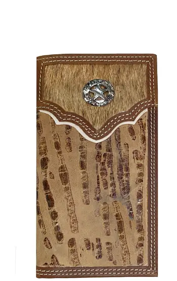 Wallet Rodeo Bark Leather Overly With Star 1