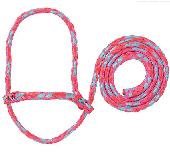 Poly Rope Halter - Sheep/Goat - Pink/Red/Mint 1