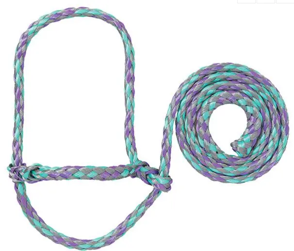 Poly Rope Halter - Sheep/Goat - Grey/Purple/Mint 1
