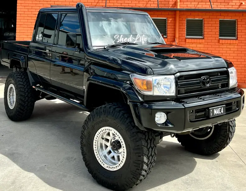 Toyota Landcruiser 79 Series (2016-2027) Single Cab (Angled) Phat Bars Rock Sliders/Side Steps – Powdercoated 1