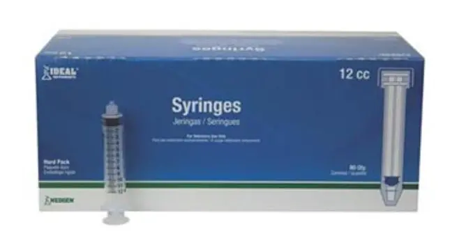 Disposable Premium Hard Packed 12Cc Syringe Luer Lock 80 Count 1