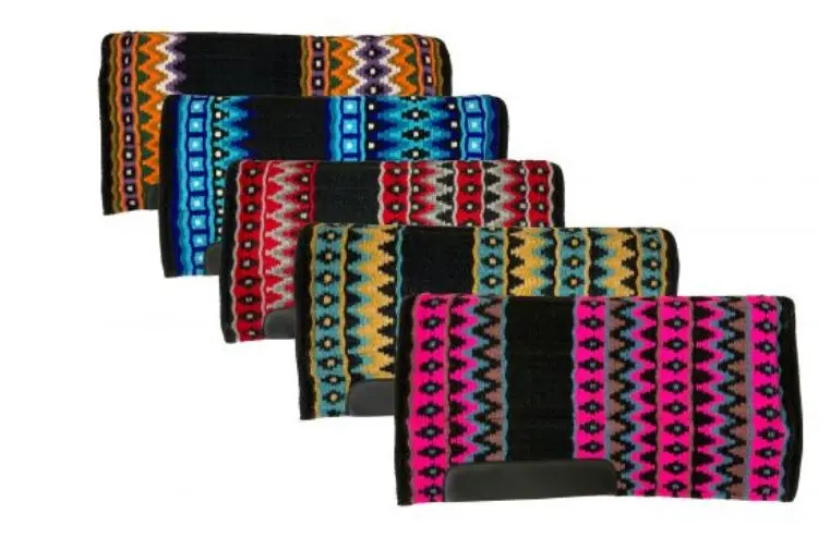 Showman 38" X 34" 100% New Zealand Woven Heavy Wool Top Pad With Memory Felt Bottom In Vibrant Colors 1