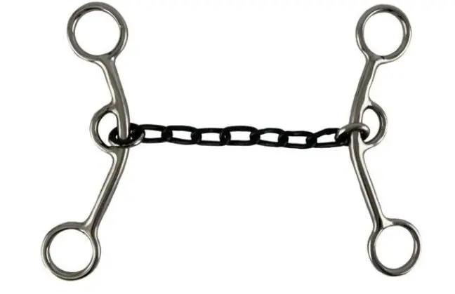 Showman Stainless Steel Jr Cow-Horse Bit With 5" Sweet Iron Chain Mouth 1