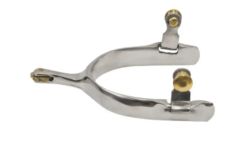 Showman Stainless Steel Horizontal Rowel Spurs 1