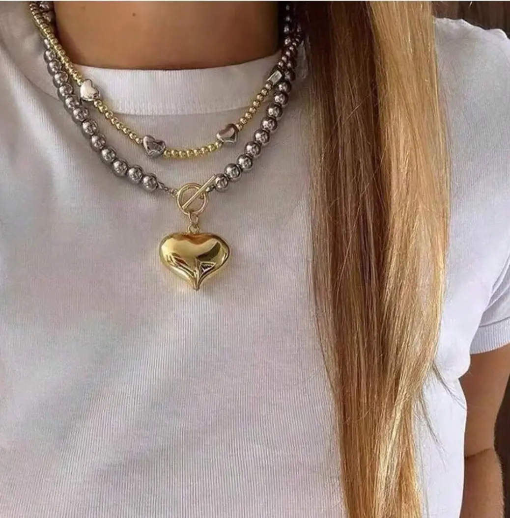 Heart Pendant Necklace Set 1