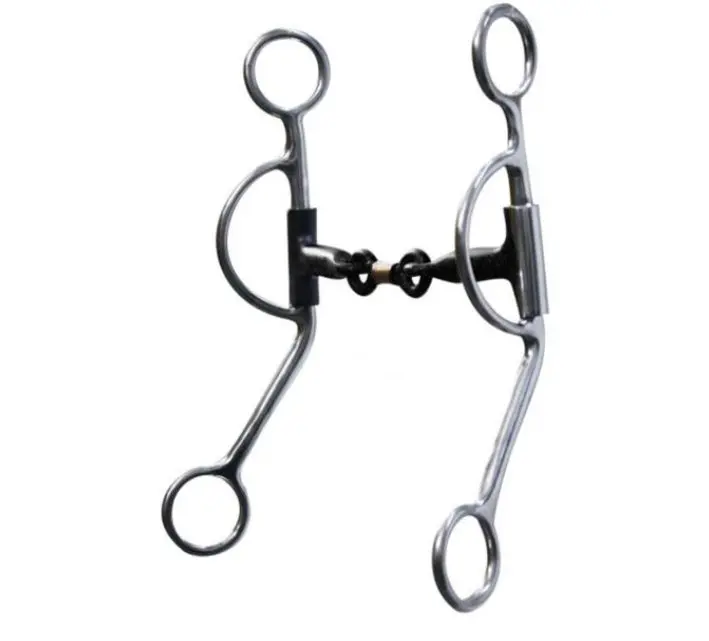 Showman Stainless Steel Sweet Iron Training Snaffle With Copper Wrapped Dogbone 5-1/4" Mouth And 7-3/4" Cheek 1