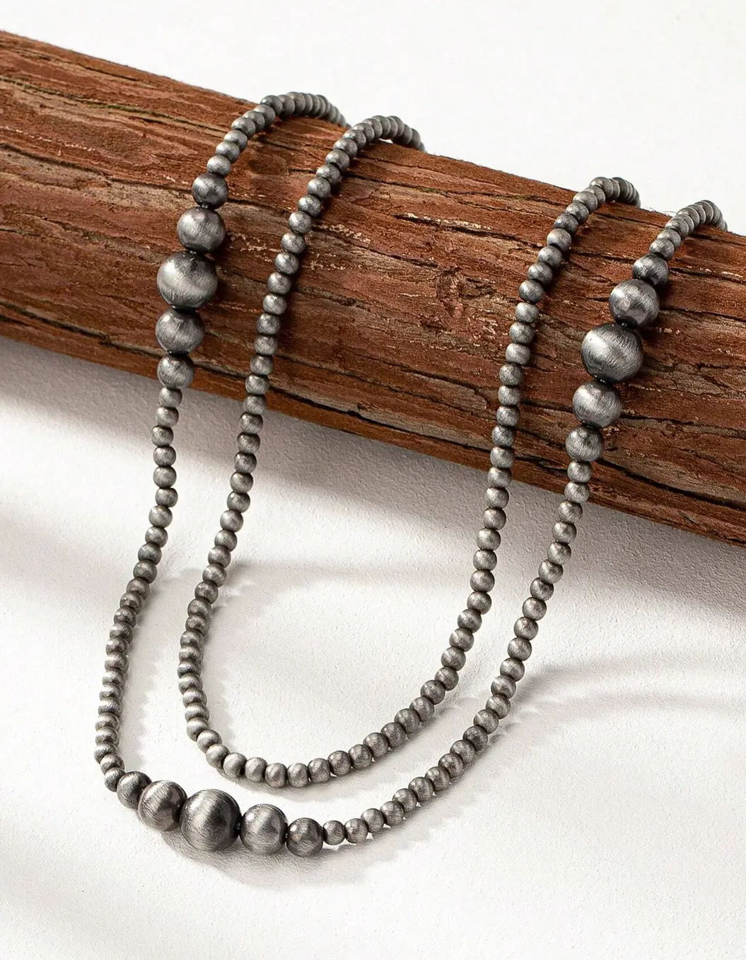 Western Navajo Faux Pearl Beaded Layering Necklace 1