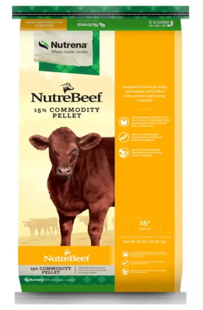 Nutrena Nutrebeef 15% Commodity Pelleted Cattle Feed, 50 Lb. Bag 1