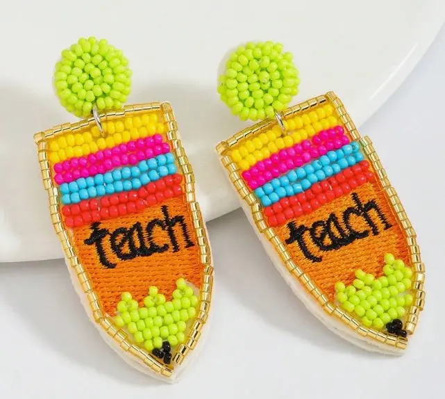 Pencil Bead Earrings 1