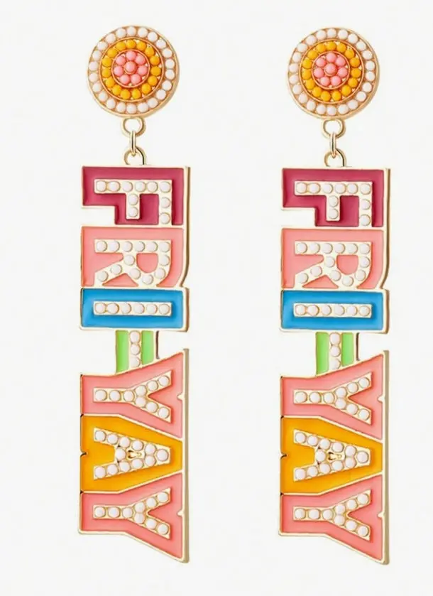 Colored Friyay Earrings 1