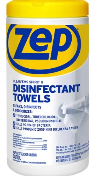 Zep Disinfect Wipes 1