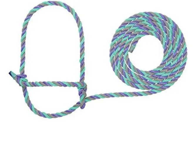 Poly Rope Sheep And Goat Halter - Gray/Lavendar/Mint (S20) 1