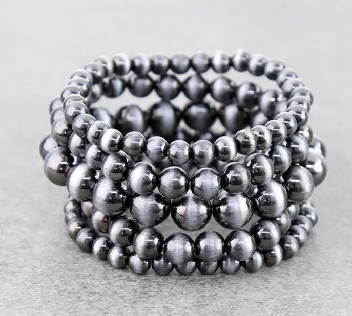 Navajo Style Pearl Stackable Bracelet 1