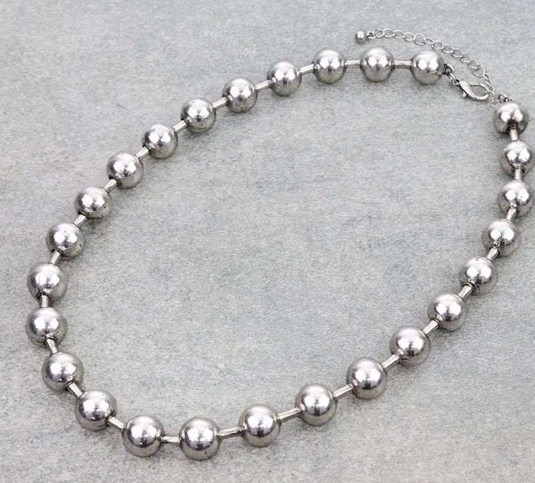 Western 14Mm Ball Chain Necklace 1