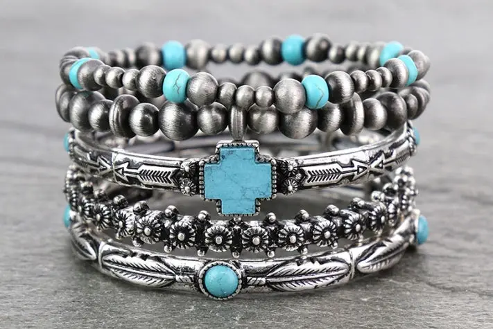 Western Design Stone Stackable Bracelets 1