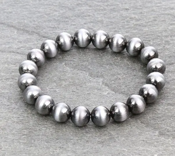 Navajo Style Pearl Stretch Bracelet 1