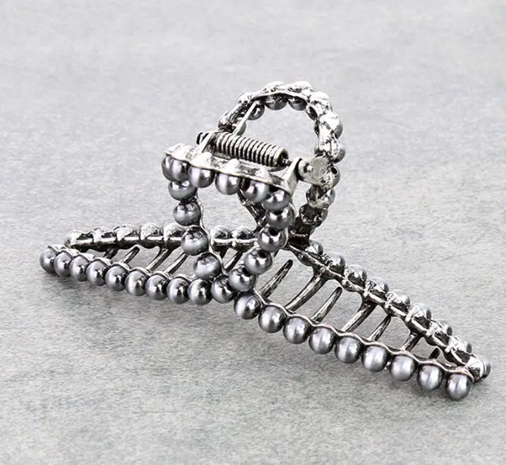 4.5″ Navajo Style Pearl Banana Hair Claw Clip 1