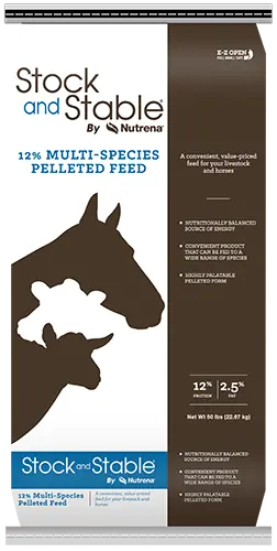 Nutrena Blue Stock And Stable 12% Multi-Species Pelleted Nutrena Feed 1