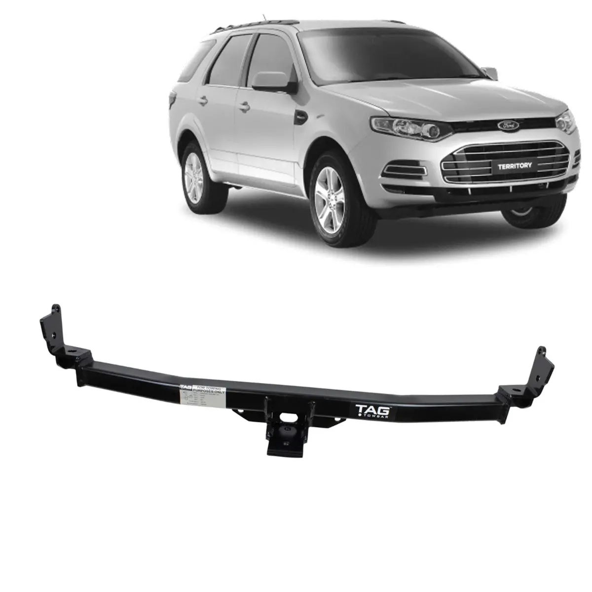 Tag Standard Duty Towbar And Direct Fit Wiring Harness For Ford Territory (05/2004 - 10/2016), 1