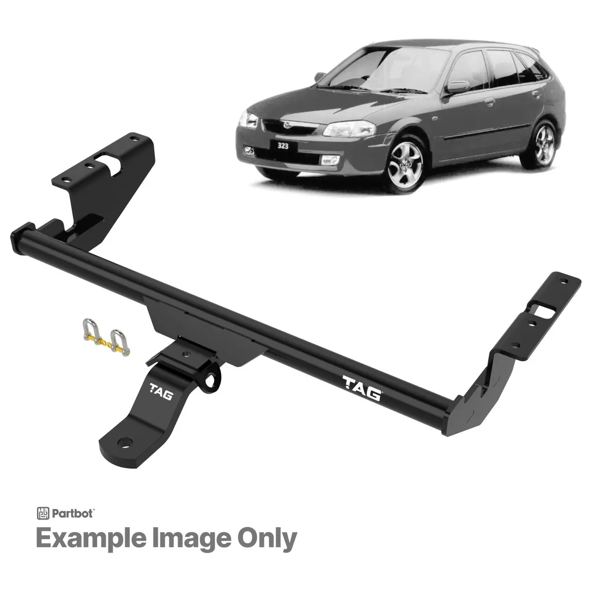 Tag Standard Duty Towbar For Mazda 323 (1989 - 06/1994), 323 Astina (08/1989 - 06/1994), Mazda 323 (08/1989 - 1998), 323 Protegé (07/1994 - 09/1998) 1
