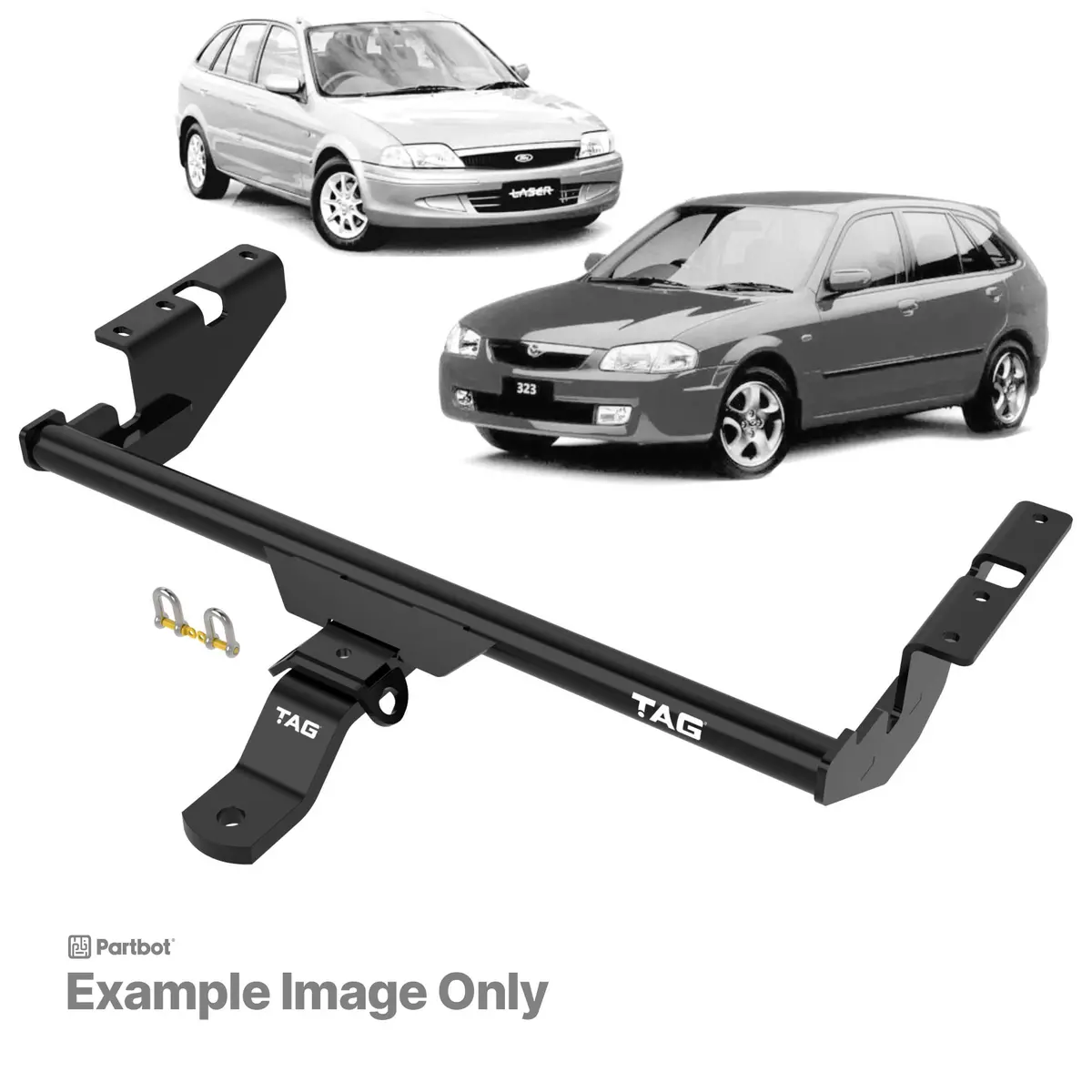 Tag Standard Duty Towbar For Ford Laser (03/1999 - 2002), Mazda 323 (09/1998 - 2003), 323 Astina (09/1998 - 05/2004) 1