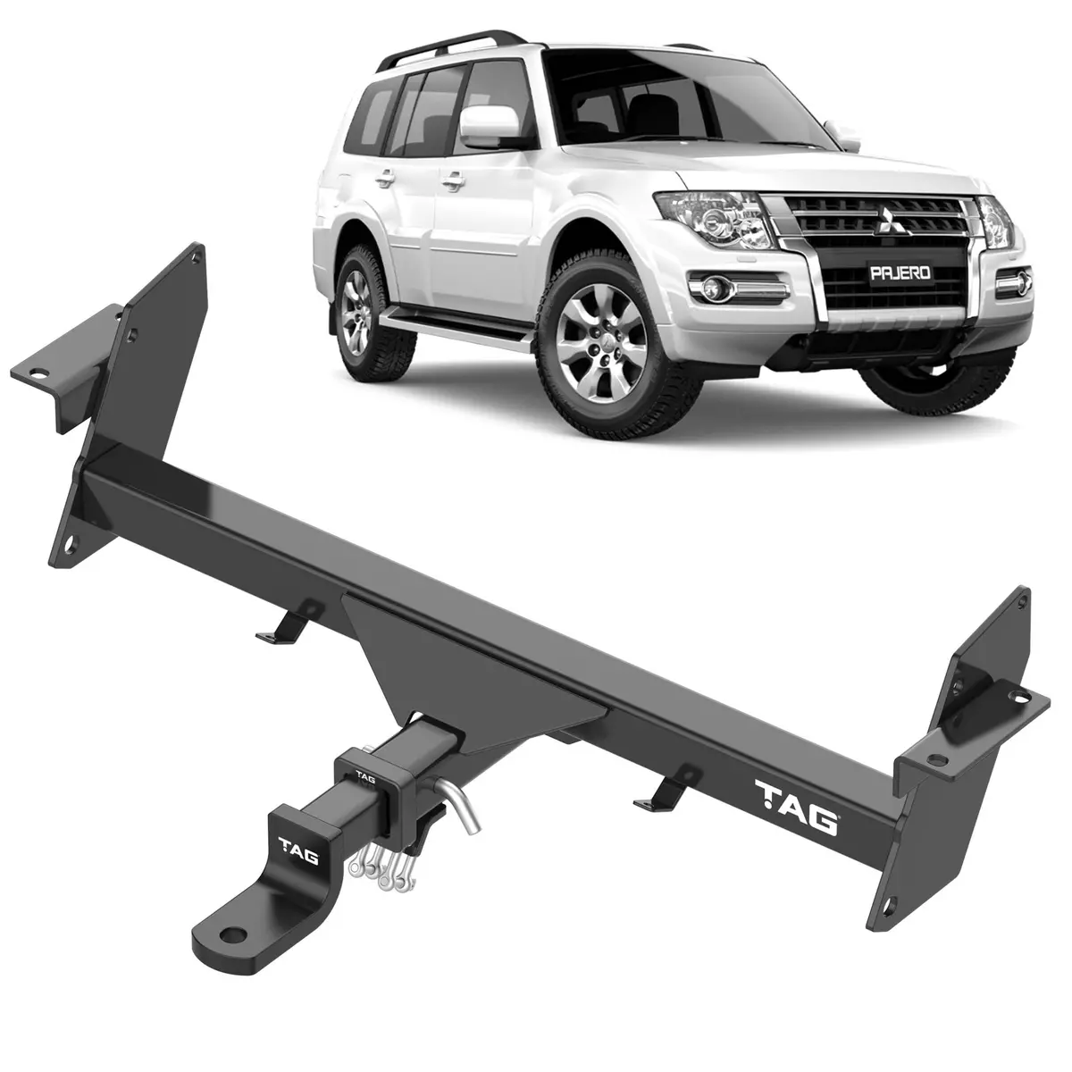 Tag Heavy Duty Towbar & Direct Fit Wiring Kit For Mitsubishi Pajero Ns Nt Nw Nx (11/2006 - 06/2023) 2