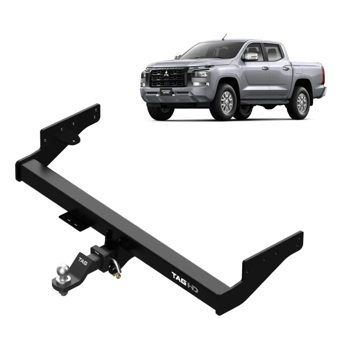 Tag Heavy Duty Towbar & Direct Fit Wiring For Mitsubishi Triton Mv Cab Chassis (02/2024 - On) 1