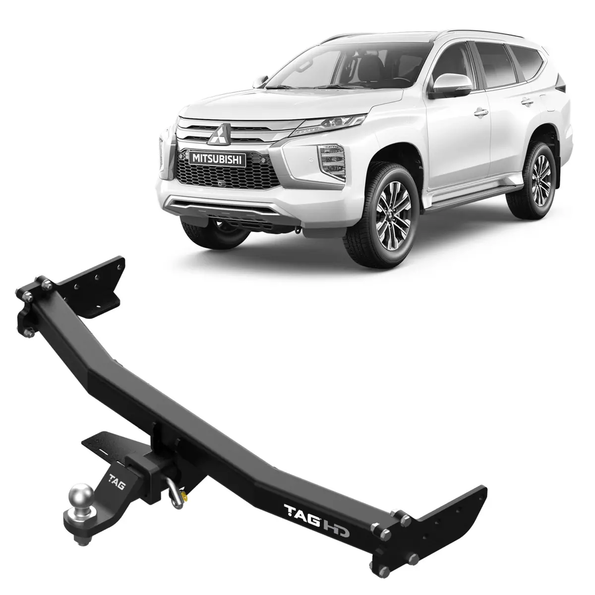 Tag Heavy Duty Towbar & Direct Fit Wiring Kit For Mitsubishi Pajero Sport Qf Series (11/2019 - On) 1