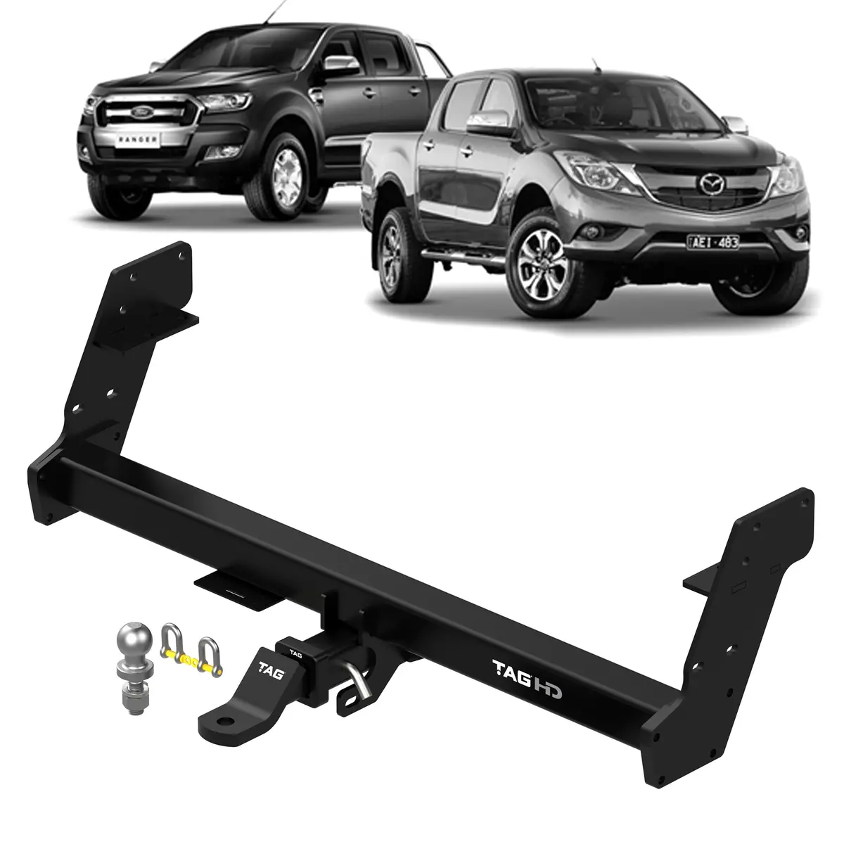 Tag Heavy Duty Towbar & Direct Fit Wiring Kit For Mazda Bt-50 (11/2011 - 07/2020), Ford Ranger (11/2011 - 05/2022) 1