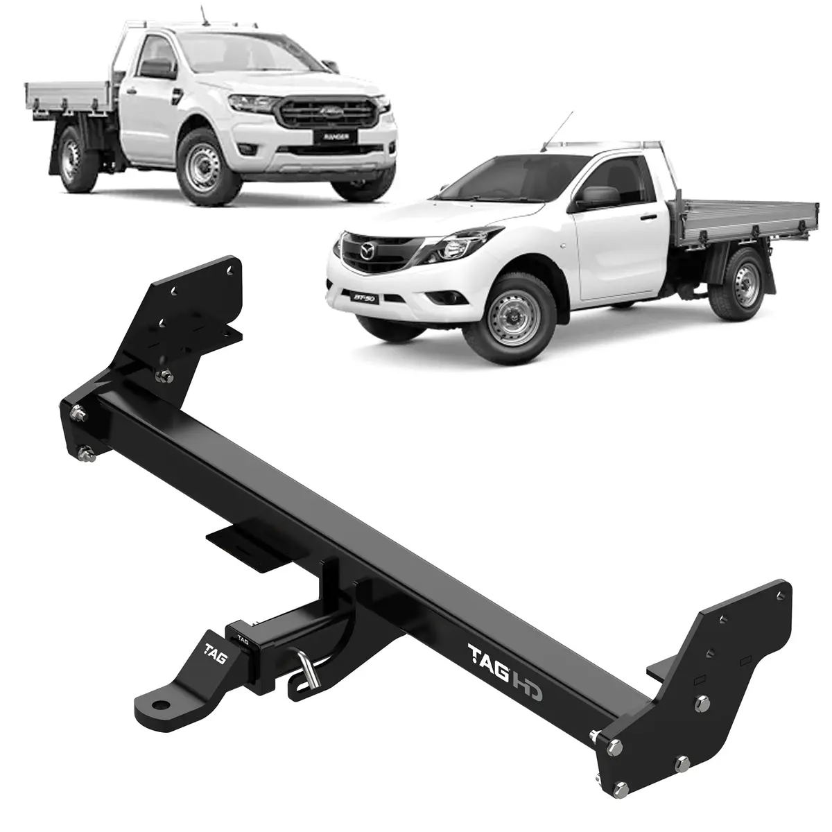 Tag Heavy Duty Towbar & Direct Fit Wiring Harness For Ford Ranger Px2, Px3 Cab Chassis (06/2015 - 05/2022) 1