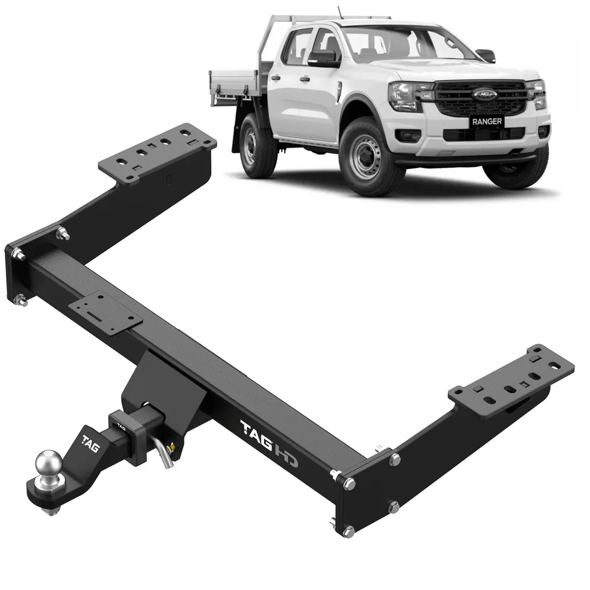 Tag Heavy Duty Towbar For Next-Gen Ford Ranger (Extended Trayback 06/2022 - On) 1