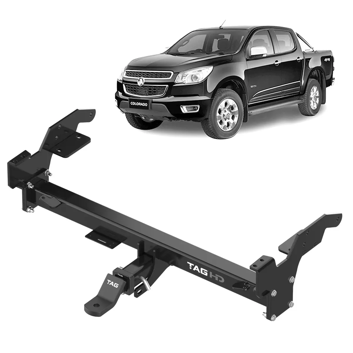 Tag Heavy Duty Towbar & Direct Fit Wiring Harness For Holden Colorado (01/2012 - On) Tub Body / Styleside With Bumper Step 1