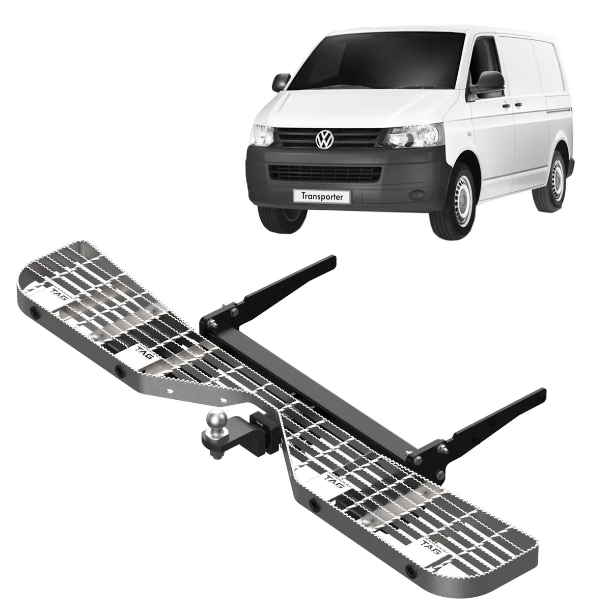 Tag Rear Step, Towbar & Wiring For Volkwagen Transporter T5 T6 (2003 - On) 1