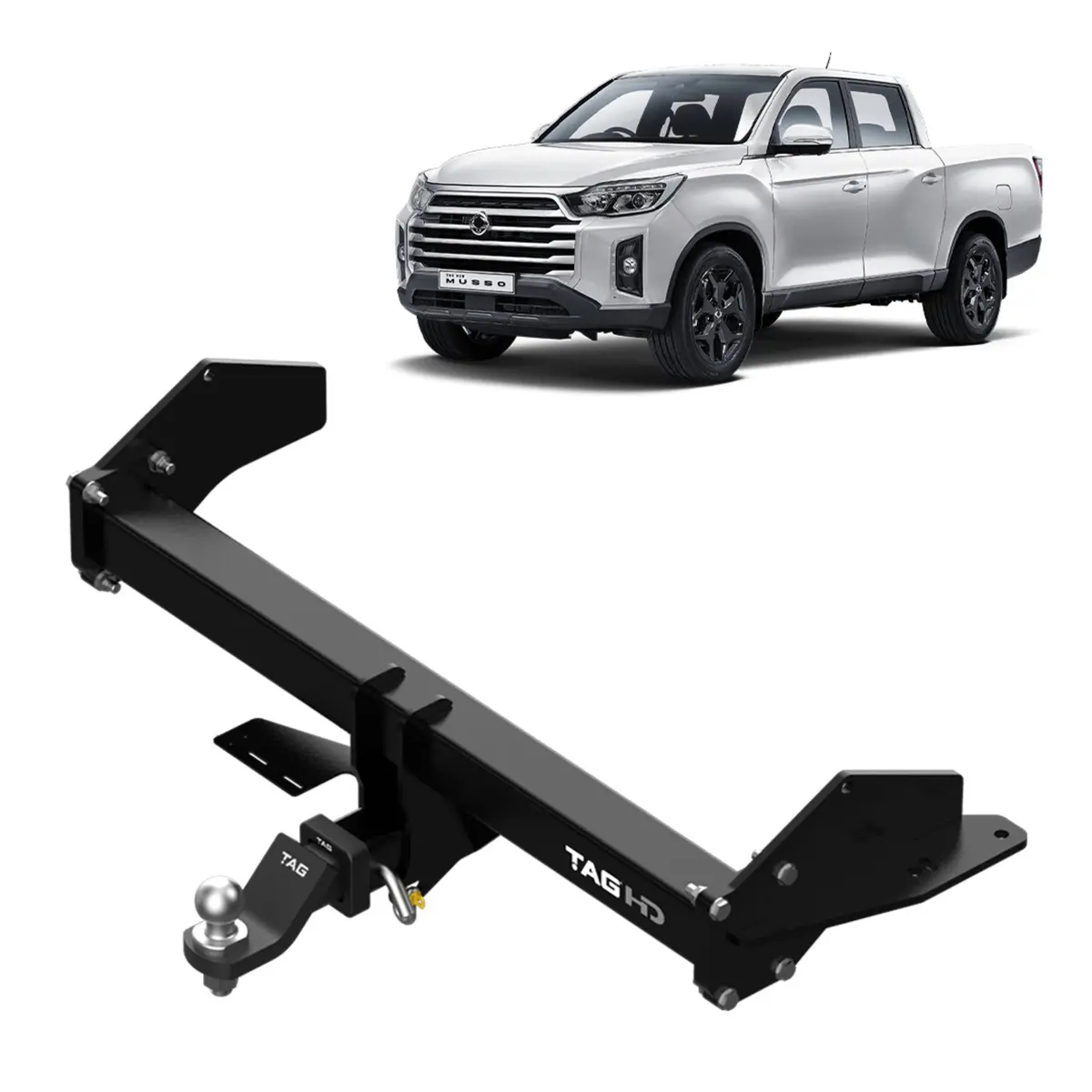 Tag Heavy Duty Towbar & Direct Fit Wiring For Ssangyong Musso (03/2019 - On) 1