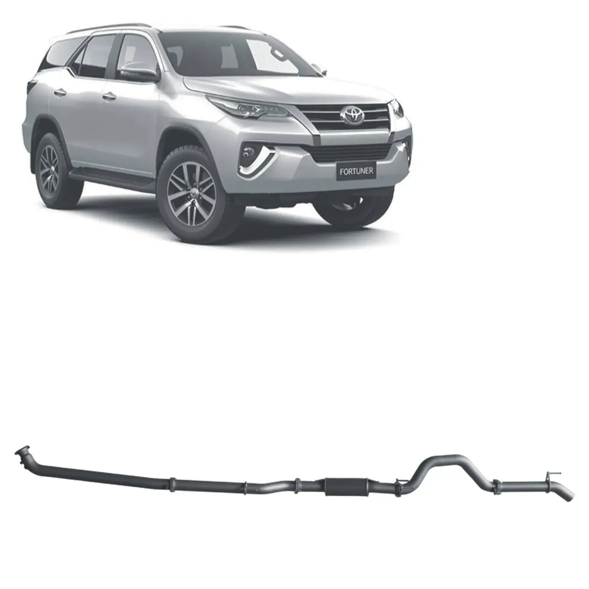Redback Extreme Duty Exhaust For Toyota Fortuner 2.8L (01/2015 - On) 2
