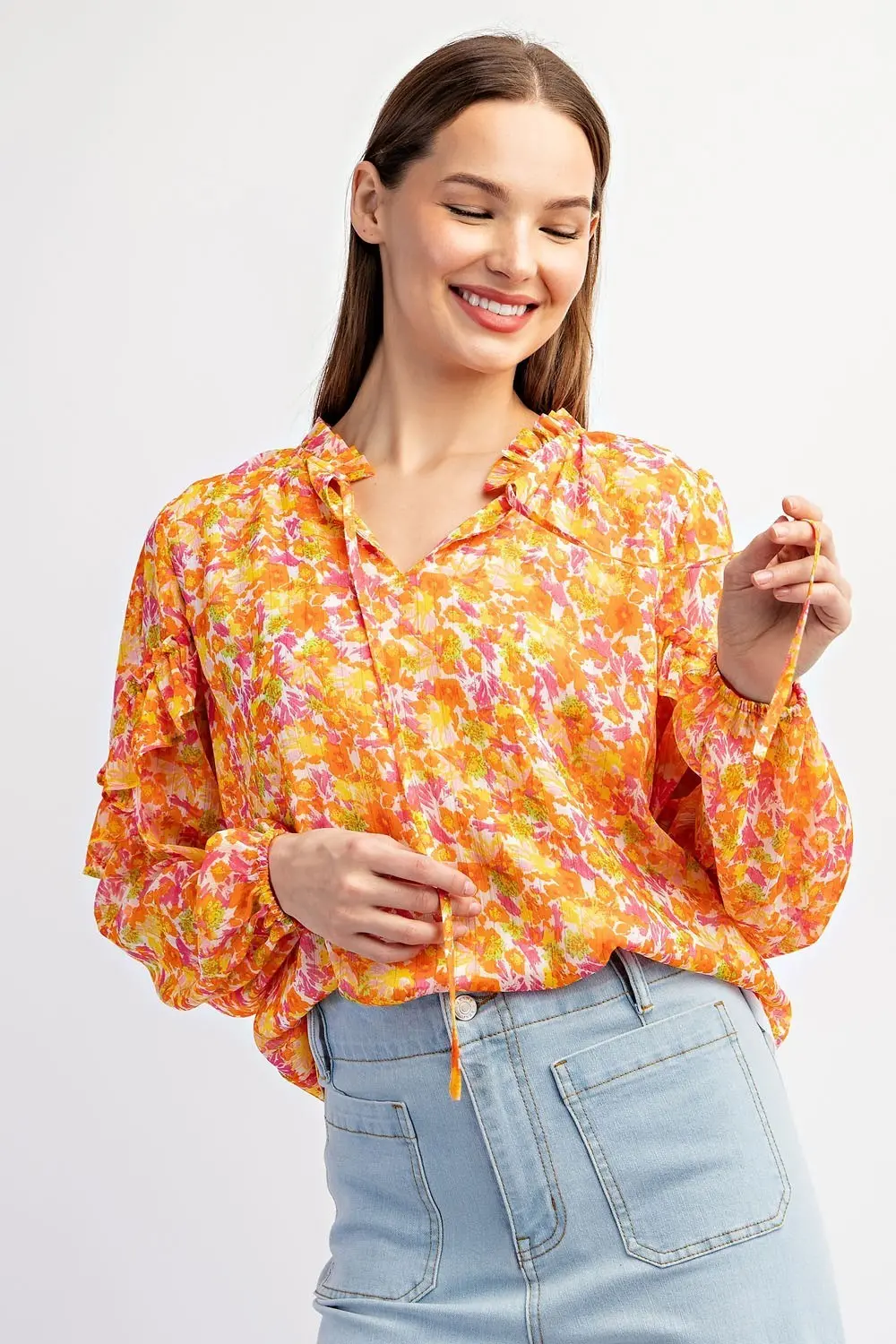 Floral Printed Blouse Top 1