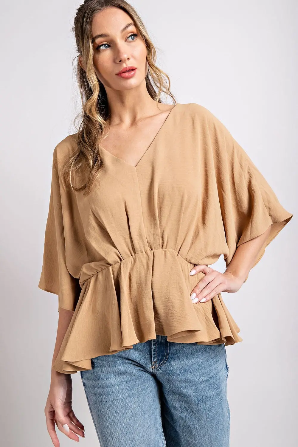 V Neck Short Sleeve Top 1