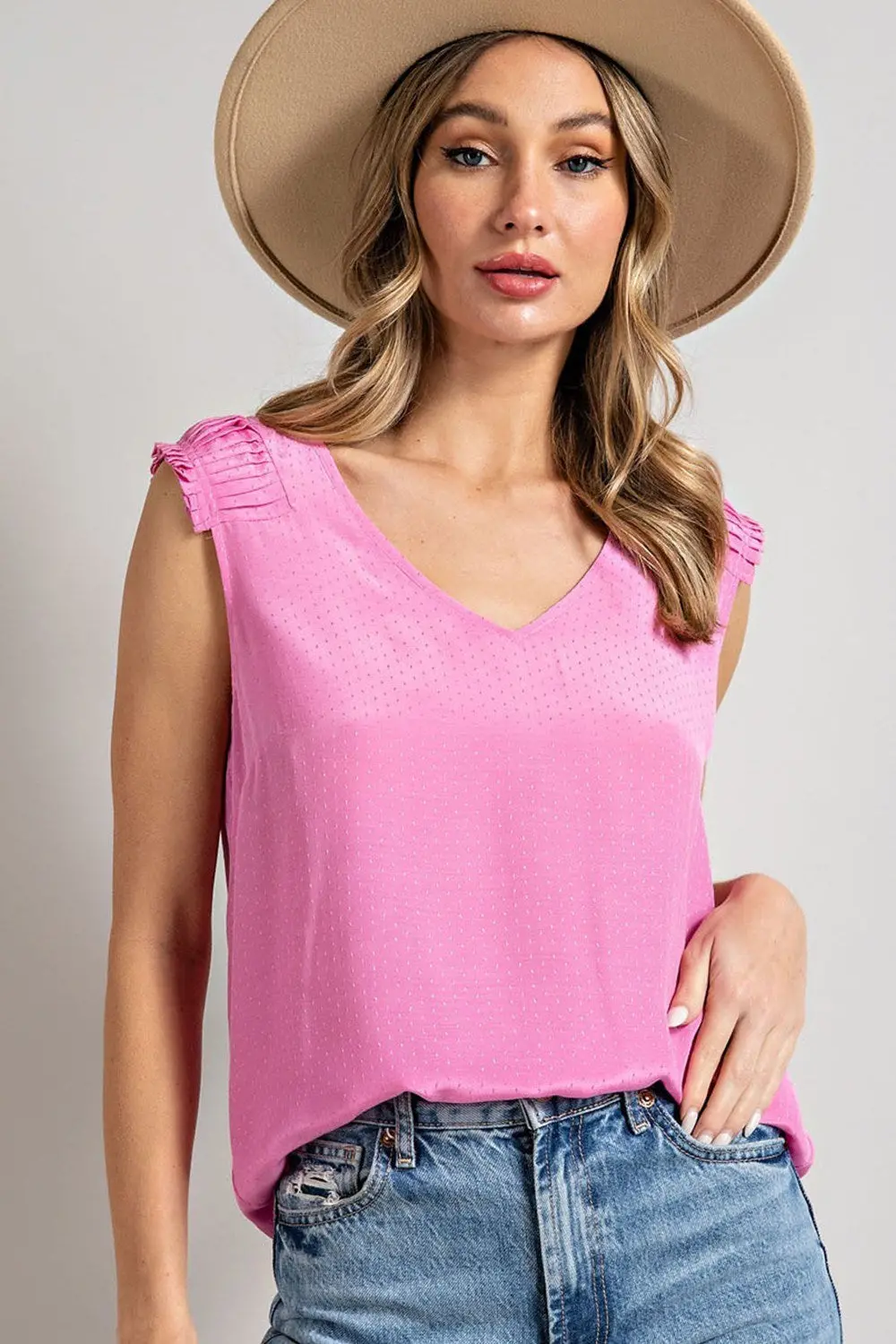 Shoulder Detailed V-Neck Top 1