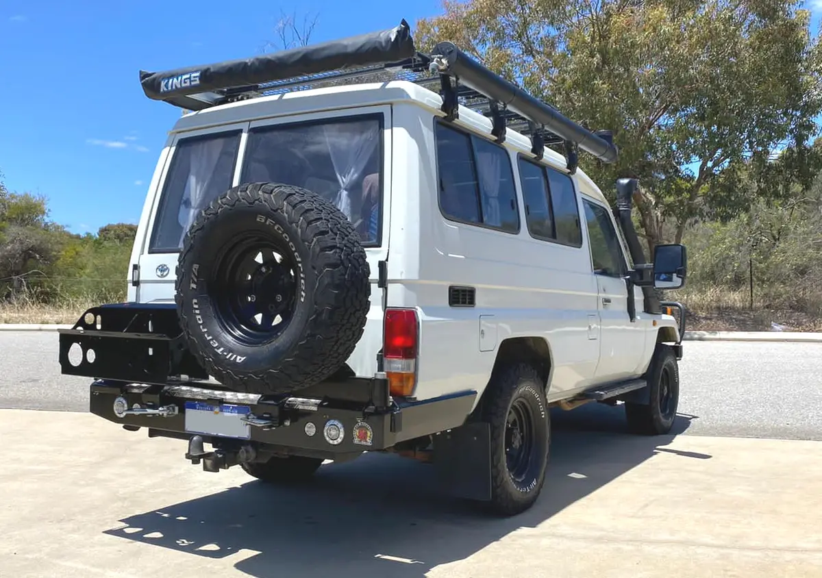 Toyota Landcruiser 70 Series (1992-1999) 75 Series Troopie Outback Accessories Rear Bar (Sku: Twc75) 1