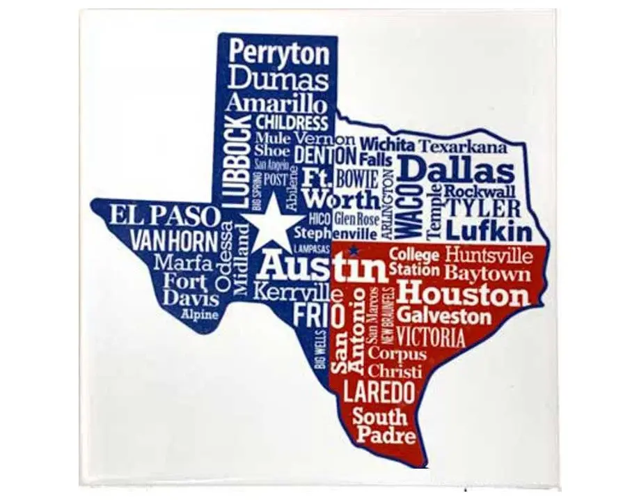 Texas Cities Trivet 1