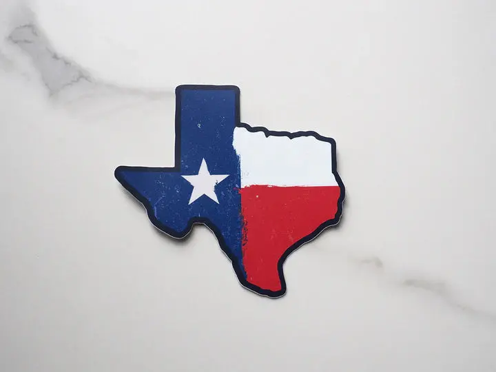 Texas Flag Sticker - Small 3" 1