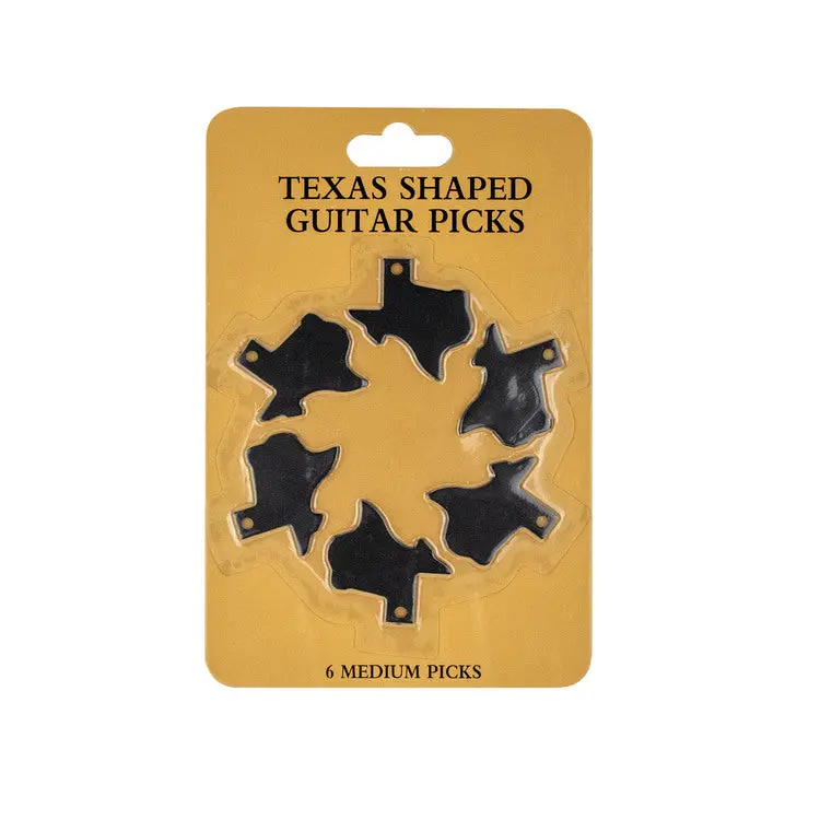 Texas Shaped Guitar Pick - 6 Piece Set 1