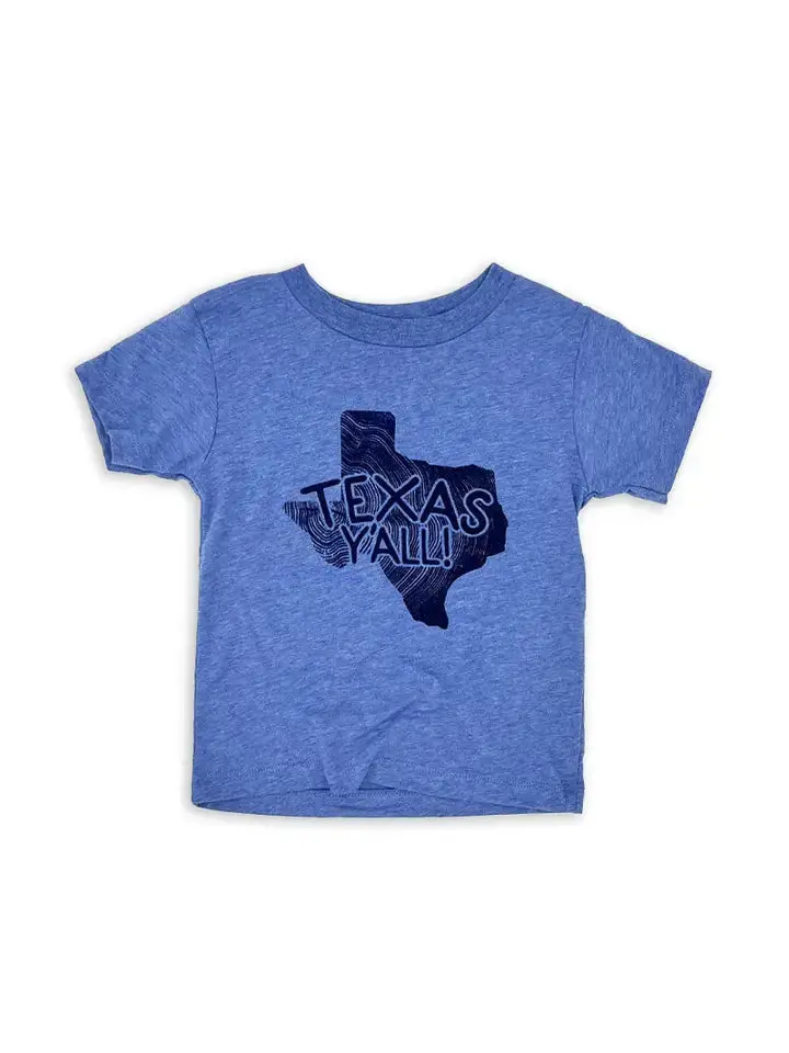 Texas Y'all Toddler Tee - Blue 1