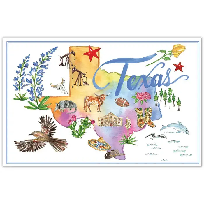 Texas Handpainted Icons Placemat 1