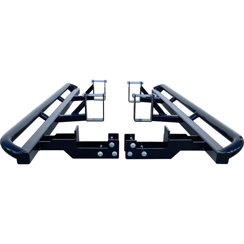 Isuzu D-Max (2021-2027) (Angled) Phat Bars Rock Sliders/Side Steps – Powdercoated 1