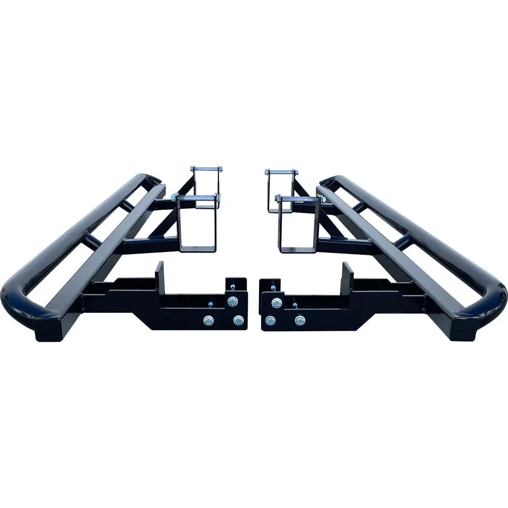 Isuzu D-Max (2012-2020) (Angled) Phat Bars Rock Sliders/Side Steps – Powdercoated 1