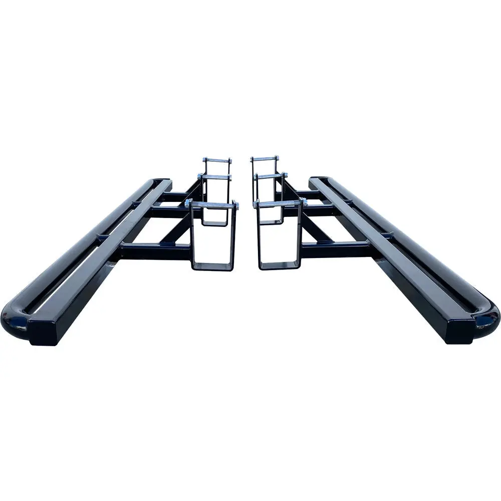 Isuzu D-Max (2021-2027) (Flat) Phat Bars Rock Sliders/Side Steps – Powdercoated 1