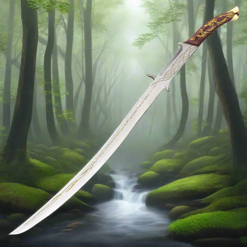 Lord Of The Rings: Hadhafang Sword Of Arwen With Wall Display 1
