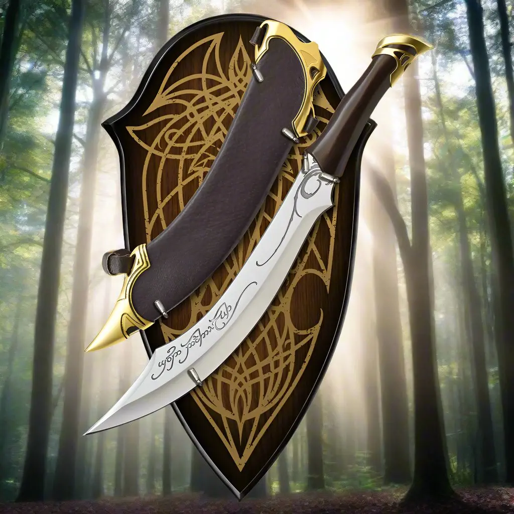 Lord Of The Rings: Elven Knife Of Strider With Wall Display 1